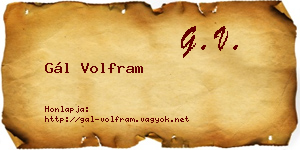 Gál Volfram névjegykártya